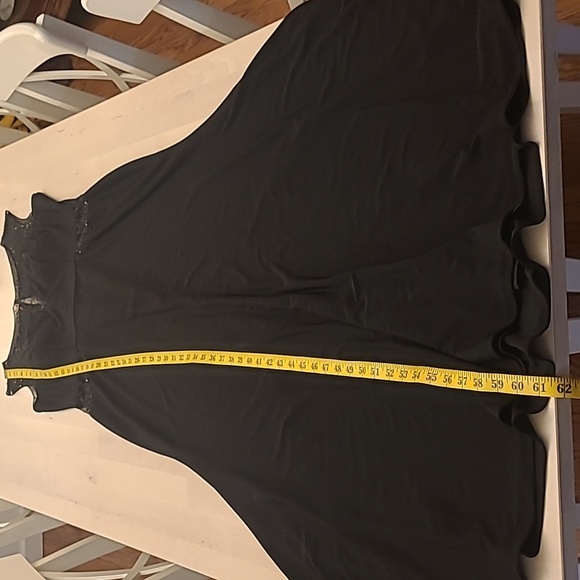 90s EUC Fiesta Fashionista Black Maxi Gown with Sheer/Beaded Details - Picture 7 of 13